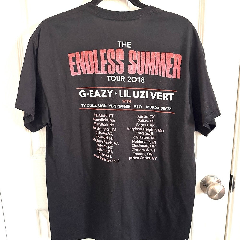 G-Eazy Lil Uzi Vert The Endless Summer 2018 L Large Graphic Band Tour T-Shirt - Picture 6 of 6